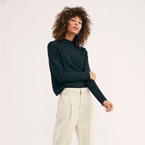 Free People city hemp Black Long Sleeve Tee